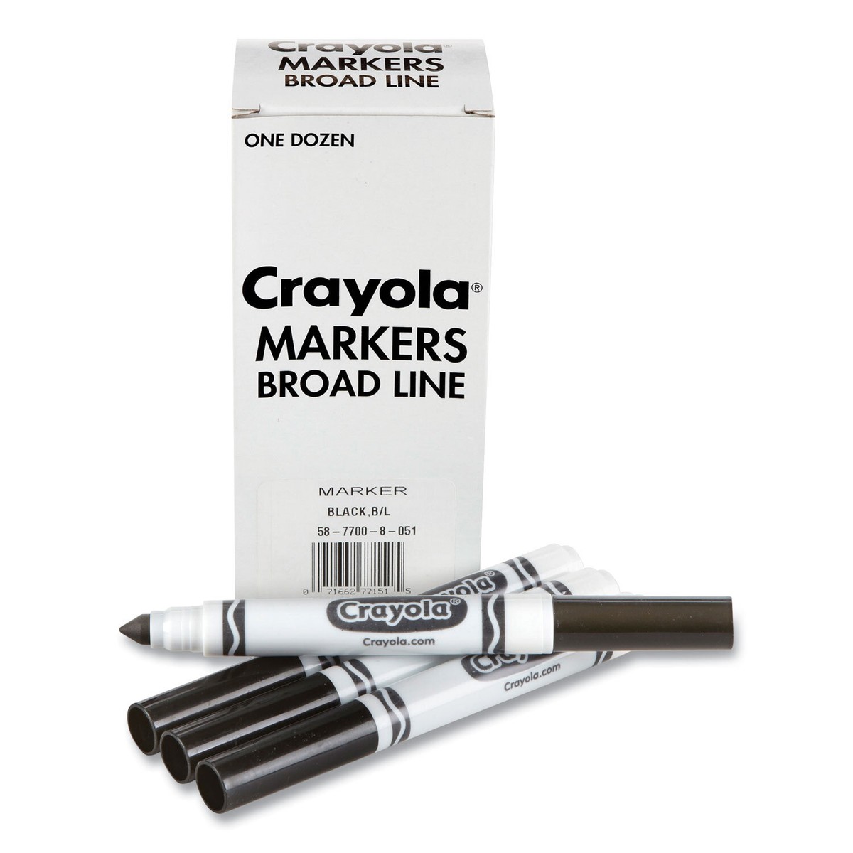 Bulk Broad Line Marker, Broad Bullet Tip, Black, 12/Box Bulk Broad Line Marker, Broad Bullet Tip, Black, 12/Box