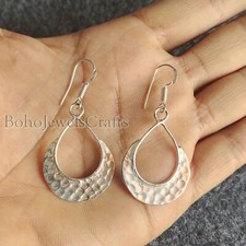 Half Moon Designer 925 Sterling Sliver Statement Women Earrings Jewelry B#349