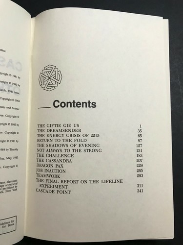 Cascade Point & Other Stories, Timothy Zahn-1986-1st Bluejay Prtg H/C Book w/ DJ - Picture 8 of 12