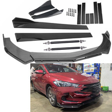 Carbon Fiber Front Bumper Lip Side Skirt Strut Rods For Hyundai Elantra M