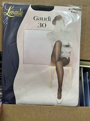 Levante Calze Gaudi 30 Blumarine 5XXL Velvet Effect Pantyhose Gusset NIP