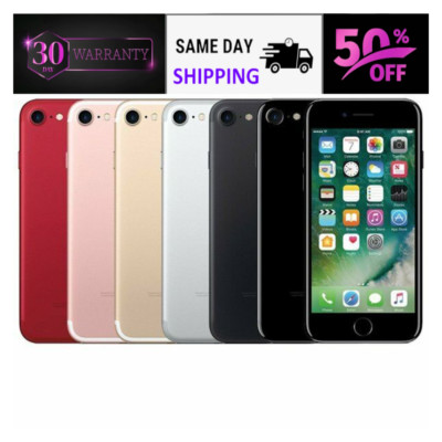 Apple iPhone 7 Unlocked Jet Black Rose Gold 32GB 128GB Verizon T-Mobile