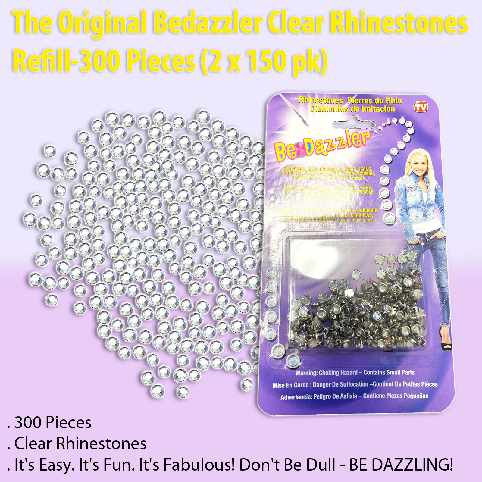 The Original Bedazzler Rhinestones (3 Pks 150) 450 Pieces