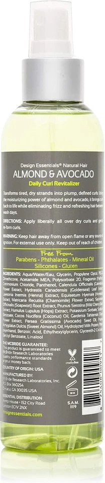 Design Essentials Almond & Avocado Daily Curl Revitalizer 8oz - Image 2 of 2