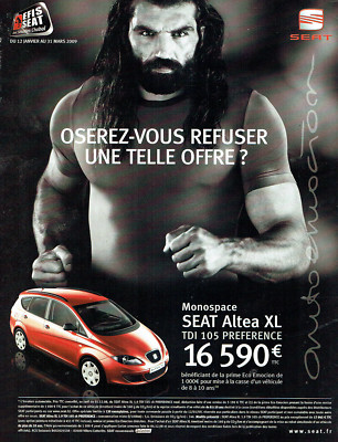 Werbung Advertising 108 2009 neuer Minivan Seat Altea XL Sebas Chabal