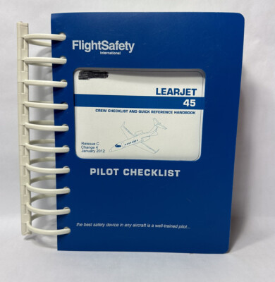Flight Safety Int Learjet 45 Crew Checklist QRH Quick Ref Handbook