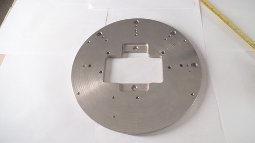 Aluminum disc, Nickel plated, 10-1/2" OD x point 455 thick