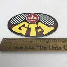 Vintage KENDALL GT-1 Motor Oil Sticker Decal ORIGINAL 1960s 70s Racing 3.75” W
