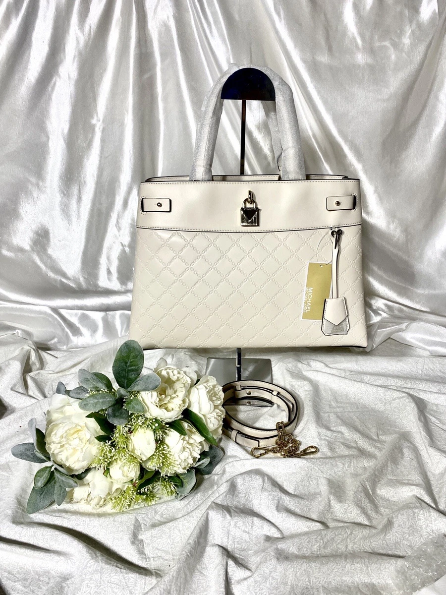 Michael kors gramercy large logo satchel discount