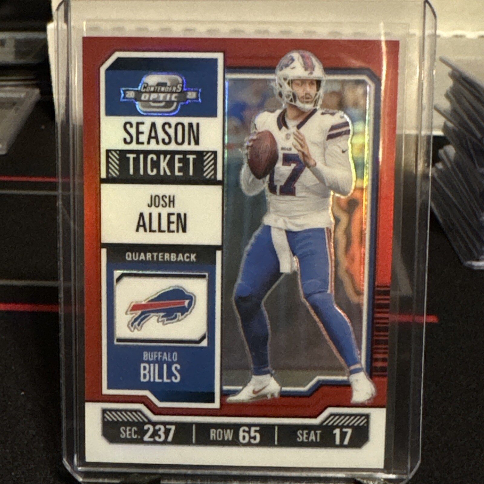 2022 Panini Contenders Optic - Season Ticket Red Prizm #6 Josh Allen /175