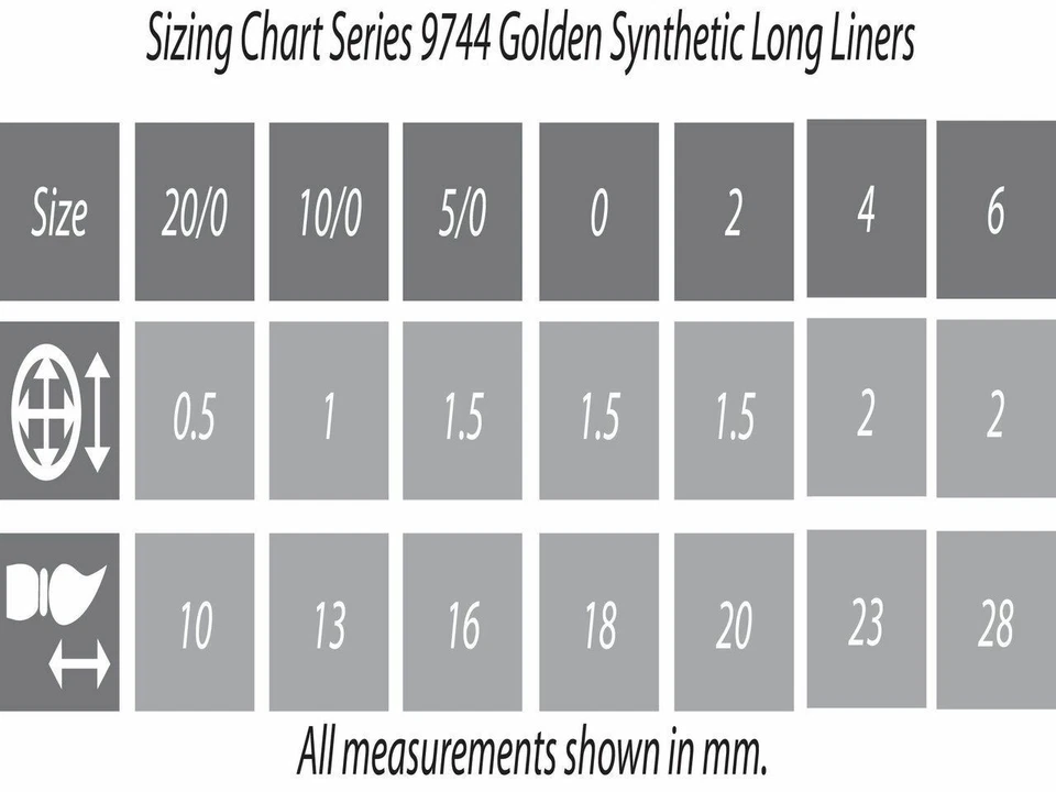 9744 Student Golden Synthetic Long Liner Brush - Image 2 of 2