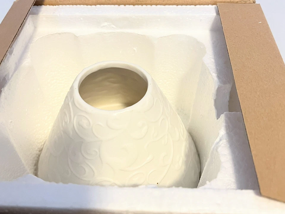 Gold Canyon灯罩陶瓷白色蜡烛灯罩 — 第 3/4 张图片