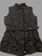 Converse All Star Black Vest. Zip-up, Button. Waist Belt Snap Button Unisex M