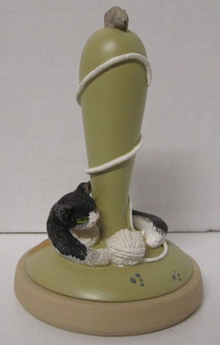 Brown Bag Cookie Art 1995 Stamp Contented Cat #9 Retired Mold Press Yarn Mouse - Picture 4 of 6