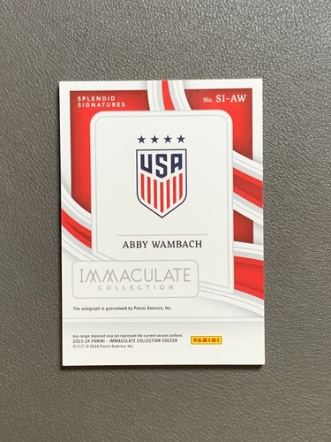 2023 Panini Immaculate Collection - Ink Abby Wambach Bronze Auto /49 - Picture 2 of 2