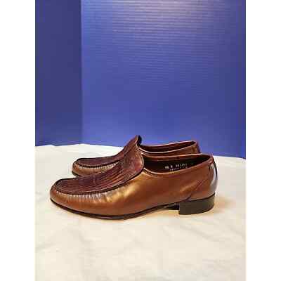 Florsheim Signature Brown Lizard Leather Loafers Mens 9.5 D Florsheim Signature Brown Lizard Leather Loafers Mens 9.5 D  main image 3
