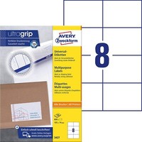 Avery Zweckform 3427 Universal Etiketten (800 Klebeetiketten, 105X74Mm Auf A4, P