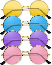 4/8/10/12/20/28 Pairs Hippie Sunglasses Round Glasses A-multicolor-4