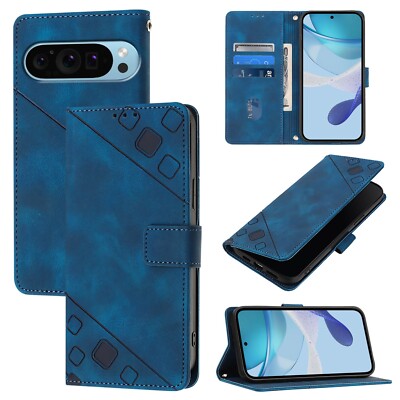 For Google Pixel 9 Pro XL Pixel 8A 7A 6A Magnetic Wallet TPU Leather Phone Case