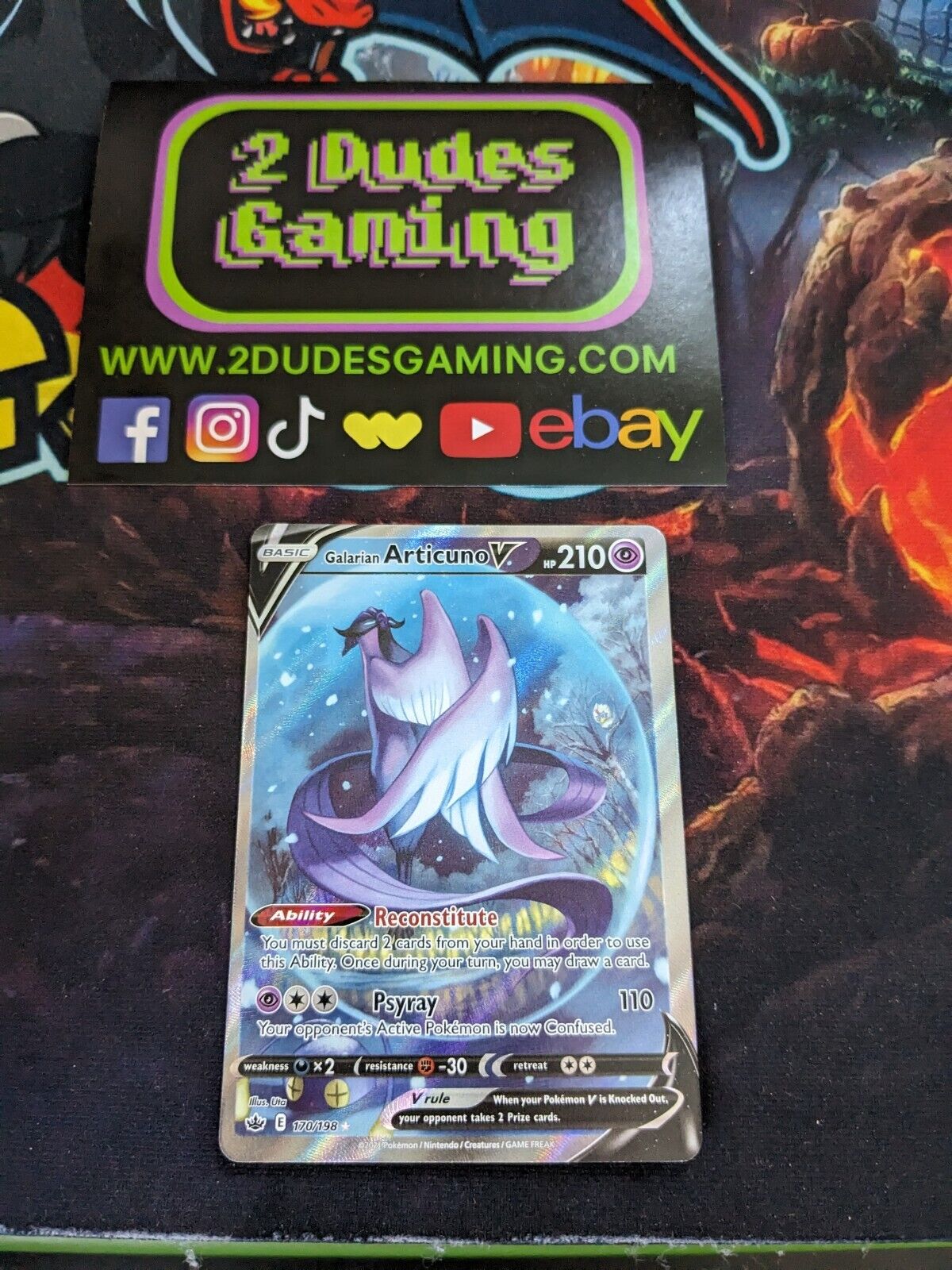 Galarian Articuno V - 170/198 - Full Art Ultra Rare - Pokemon