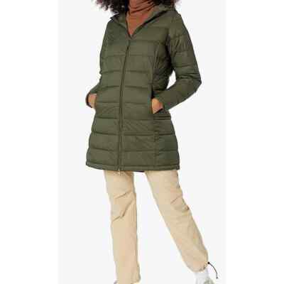 Amazon Essentials Women's Lightweight Water-Resistant Hooded Puffer Coat Sz L 