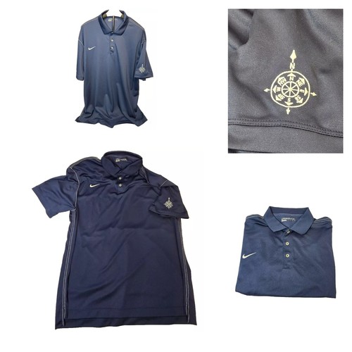 Camisa Polo Nike Para Hombre 2XL Golf Dri Fit Ropa Activa Azul Brújula Bordada - Imagen 13 de 13