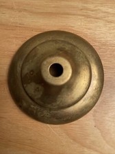 NOS 3 1/4" Solid Brass STAMPED Vase Cap, Unfinished Brass, 1/8 IP 3/8 Slip