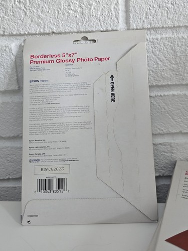 Epson Premium 5x7 Glossy Borderless Photo Paper - 20 Sheets-Multiple Available - Picture 2 of 2
