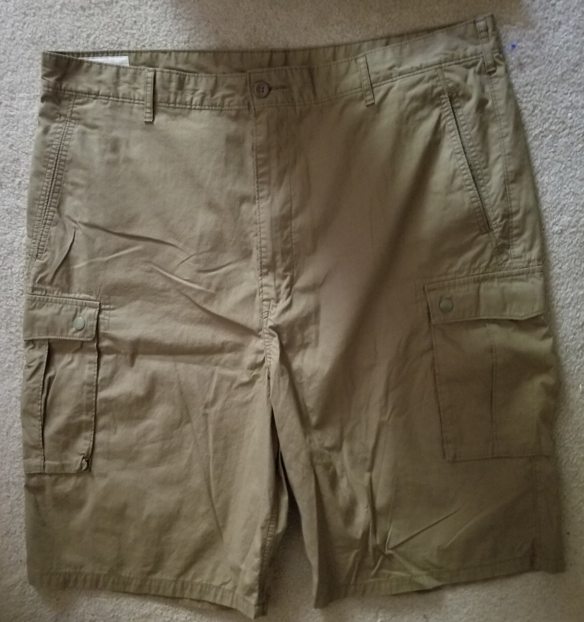 Levi Strauss Men's Cargo Shorts Army Greenish Size 42 zip 75 cotton 25 poly  | eBay