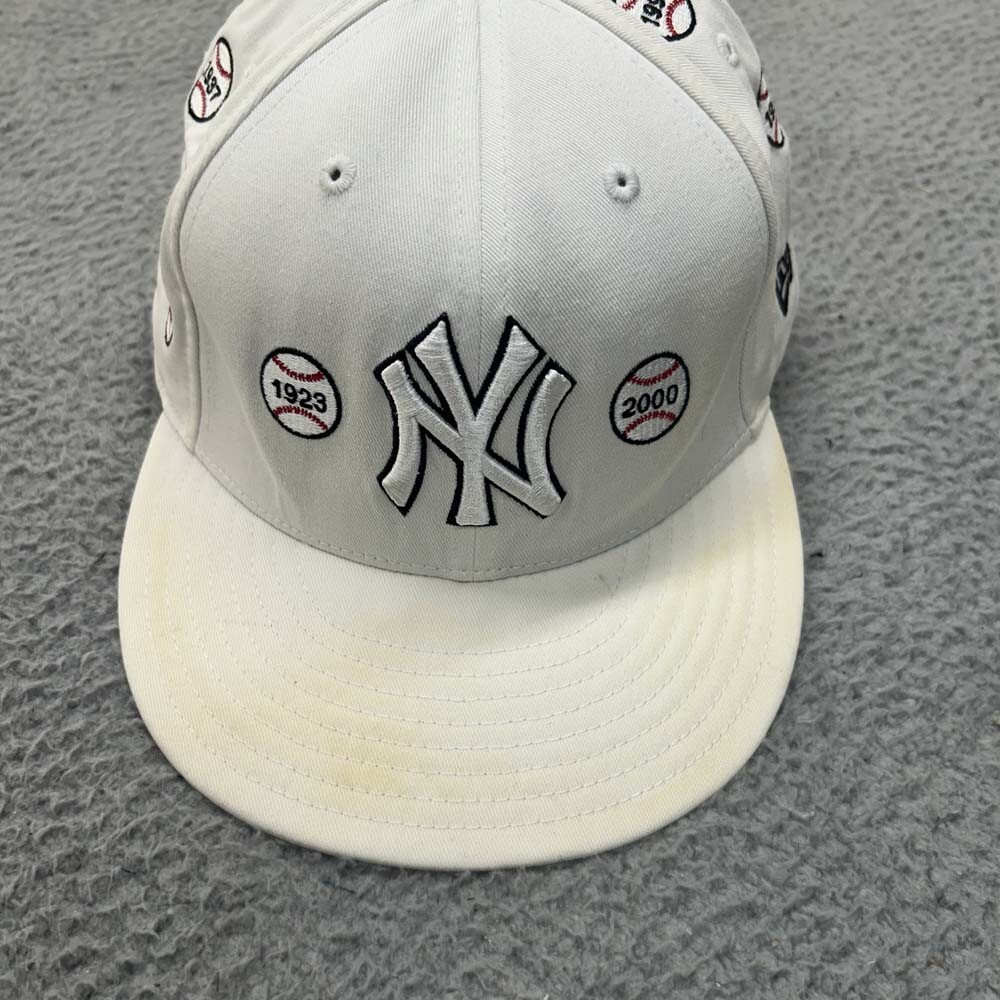 New York Yankees Cap Hat Men 7 3/4 Fitted   New Era championship years all over