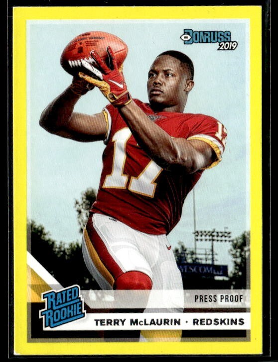 L9,577 - 2019 Donruss Press Proof Yellow #329 Terry McLaurin RR