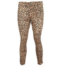 Ladies Super Skinny Premium High Waisted Mid Capri Animal Leopard Jegging