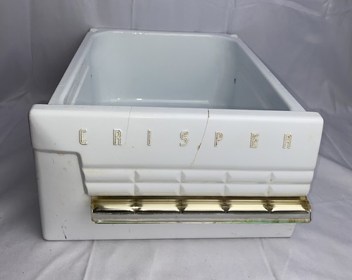Vintage Metal Crisper Refrigerator Drawer White Enamelware | eBay