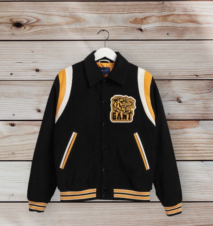 Gant Cord Corduroy Tiger Logo Varsity Bomber Jacket 7006191 RRP