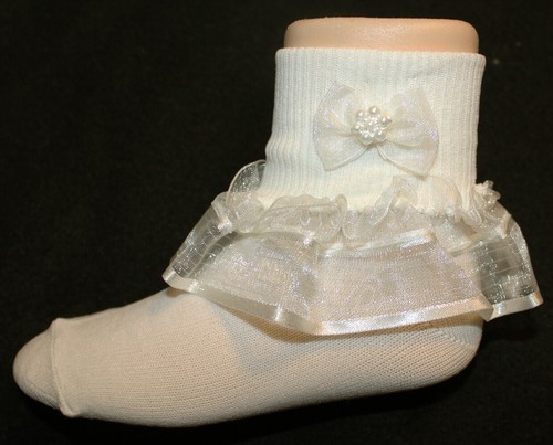 Tip Top Girls Lace Socks Flower Girl Wedding Pageant Ruffled Easter Christmas - Picture 8 of 12