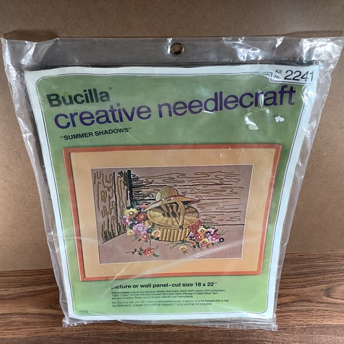 Bucilla Needlecraft SUMMER SHADOWS Sealed Kit 18x 22" Picture or Wall Panel 2241 - Picture 1 of 10