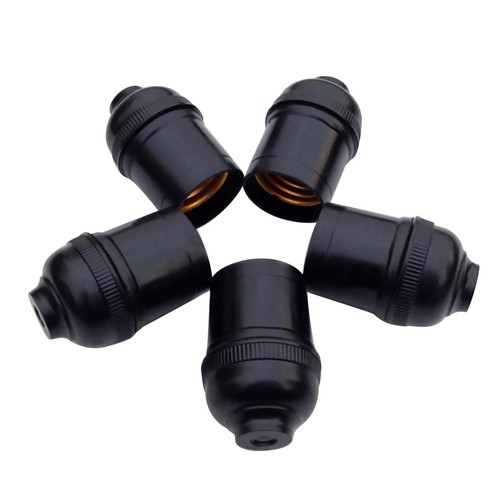 5Pcs E27 4A Light Bulb Lamp Holder Pendant Edison Screw Cap Socket Vintage C - Picture 2 of 14