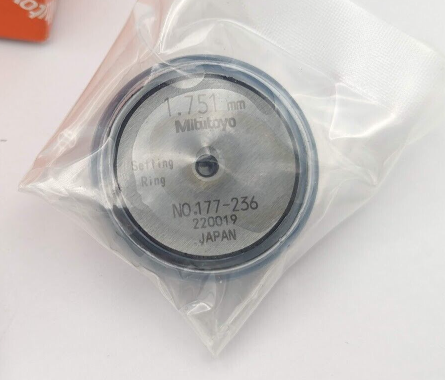 Mitutoyo 177-236 Setting Ring 1.75mm, 5mm Width, 25mm Outside