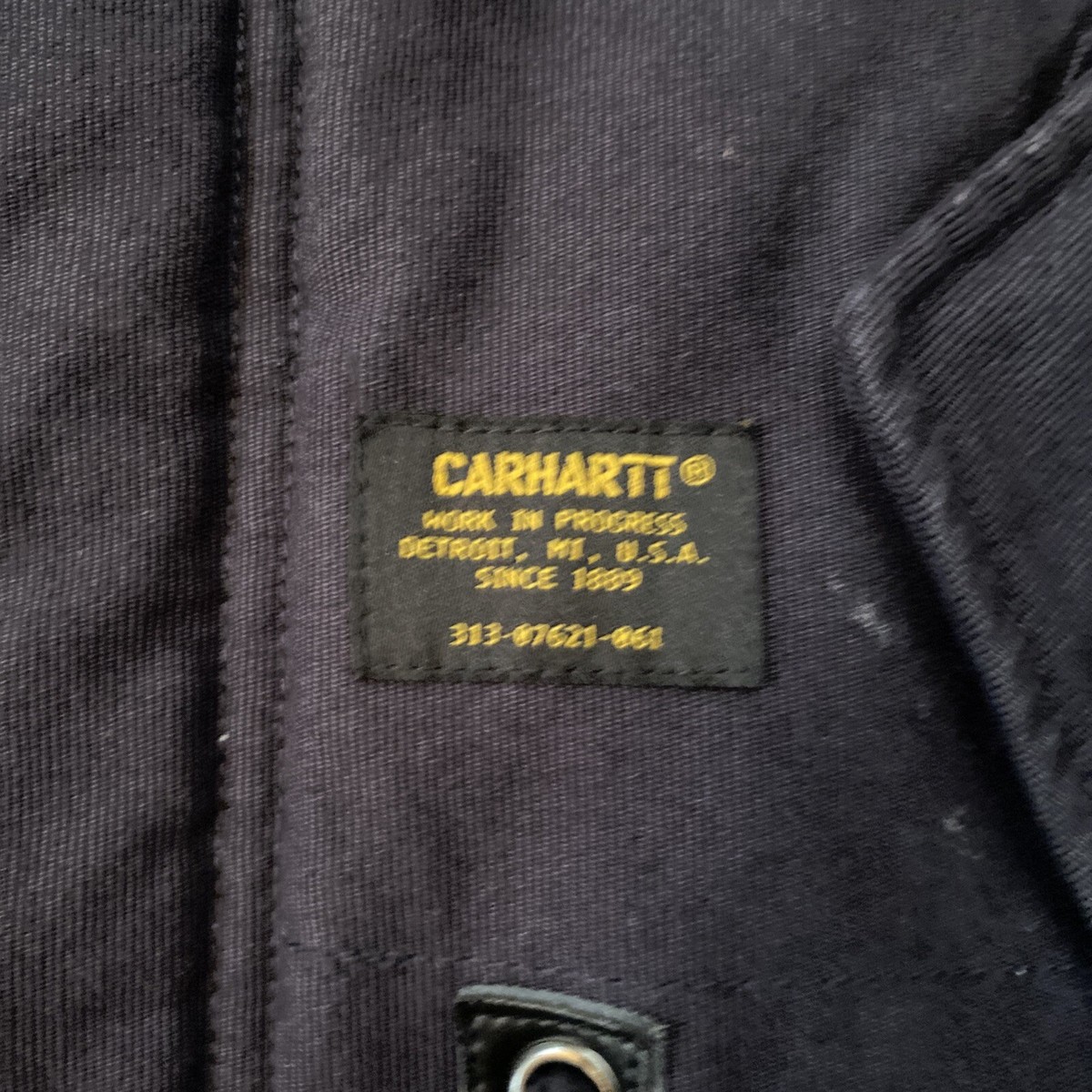 Carhartt Wip Clash Parka Jacket Blue Men’s XL Winter Jacket Hooded M-51 Fishtail
