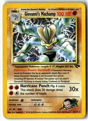 Giovanni's Machamp 6/132 Gym Challenge Holo Rare
