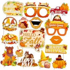 Fall Party Decorations Photo Booth Props Thanksgiving Photobooth Props