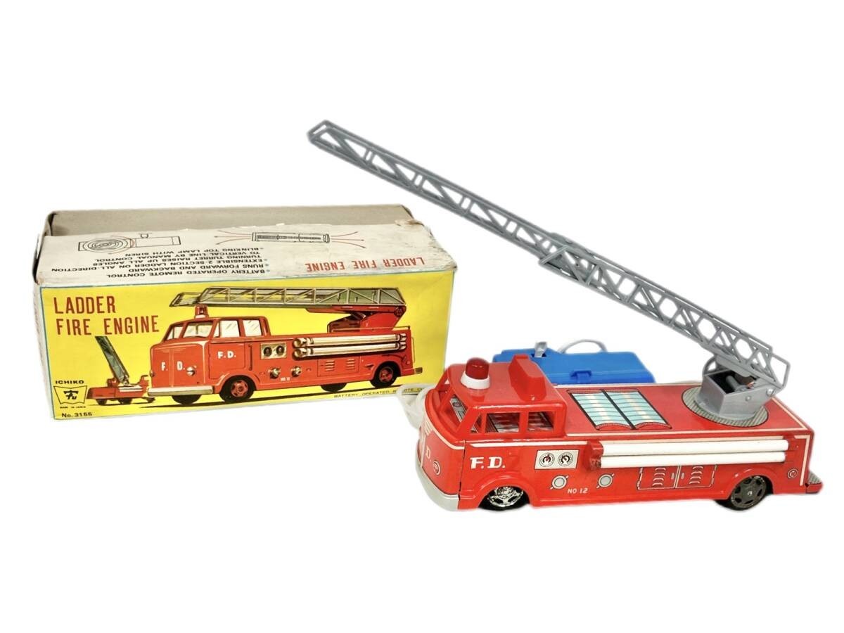 Ichiko Ladder Fire Engine Tin Toy Vintage Japan Fire Truck | eBay