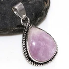 Kunzite 925 Silver Plated Pendant 1.3" Perfect For Gifting Most Beautiful GW