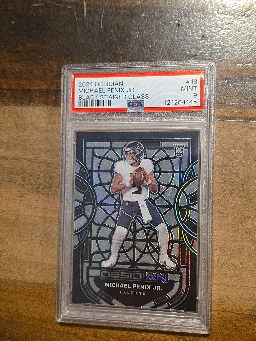 2024 Obsidian Michael Penix JR RC Black Stained Glass