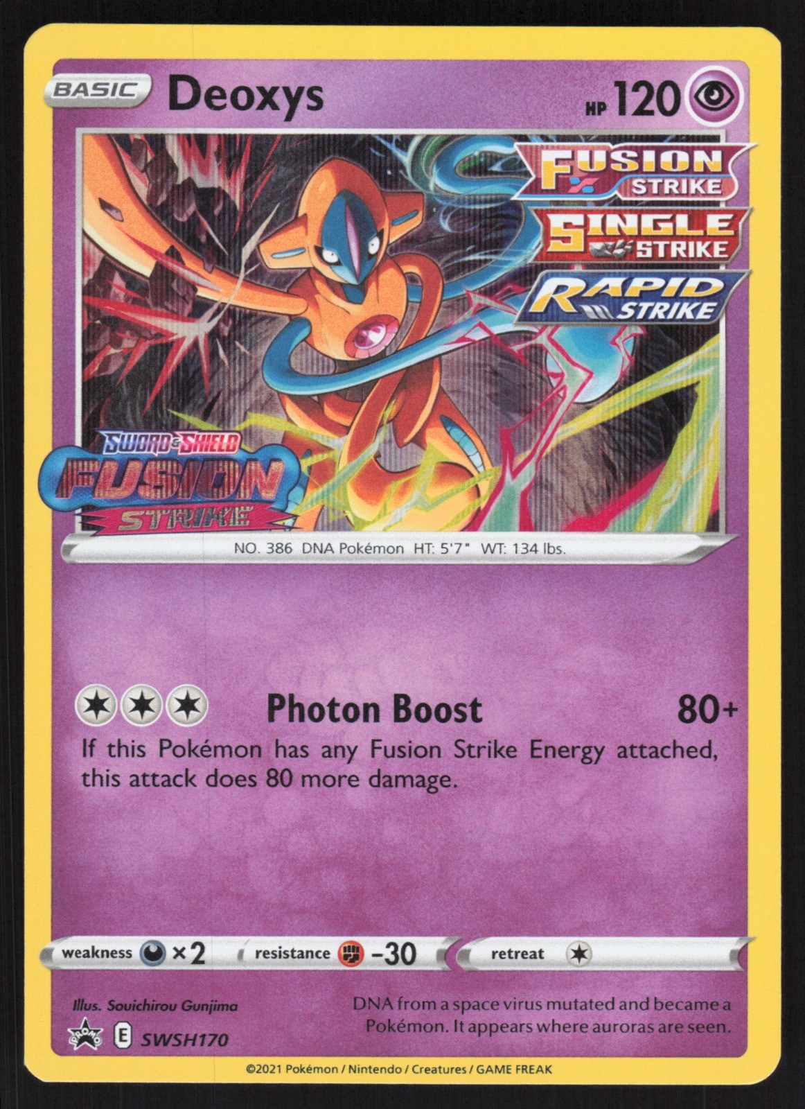 Deoxys - (Prerelease) Holo SWSH170 LP SWSH: Sword & Shield Promo Cards Pokemon C