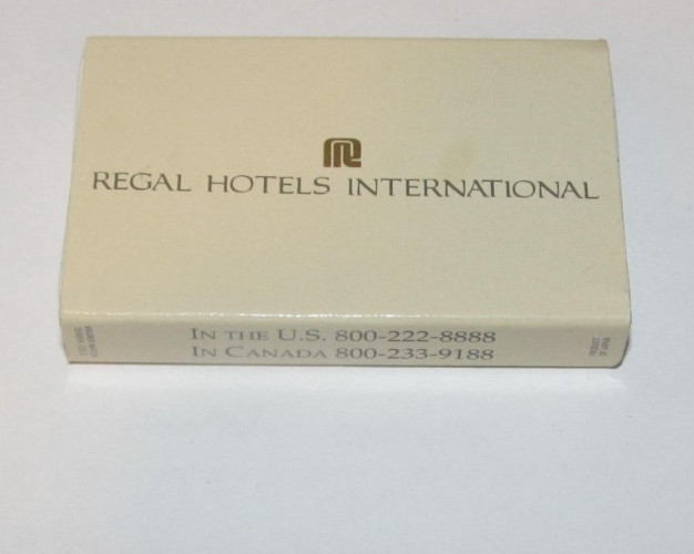 Vintage Matchbook Box Matches Regal Hotels International UNSTRUCK