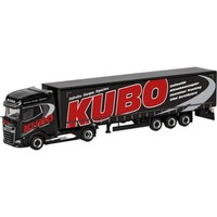 "Herpa 318068 H0 Daf Xg+ Gardinenplanen-Sattelzug \"Kubo\" H0 + Neu"
