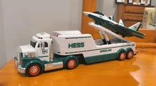 Hess 2010 Truck Hauler and Jet Airplane (Lights on Truck Work, not plane) no box