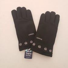 New Oumhue Trend For You Black Flower Warm Girlie Winter Gloves