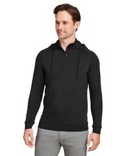 Swannies Vandyke Unisex 1/4-Zip Black Hooded Pullover -SWV600 Men-XL /Women-XXL